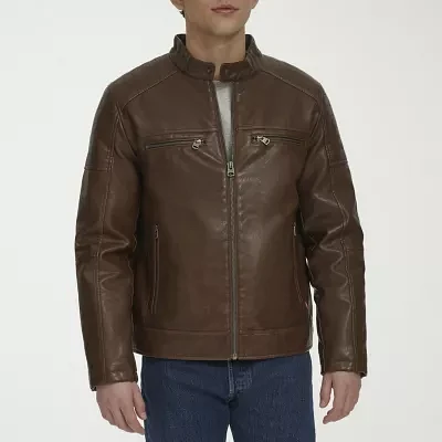 Levi's Mens Faux Leather Lined Water Resistant Midweight Jacket