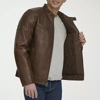 Levi's Mens Faux Leather Lined Water Resistant Midweight Jacket