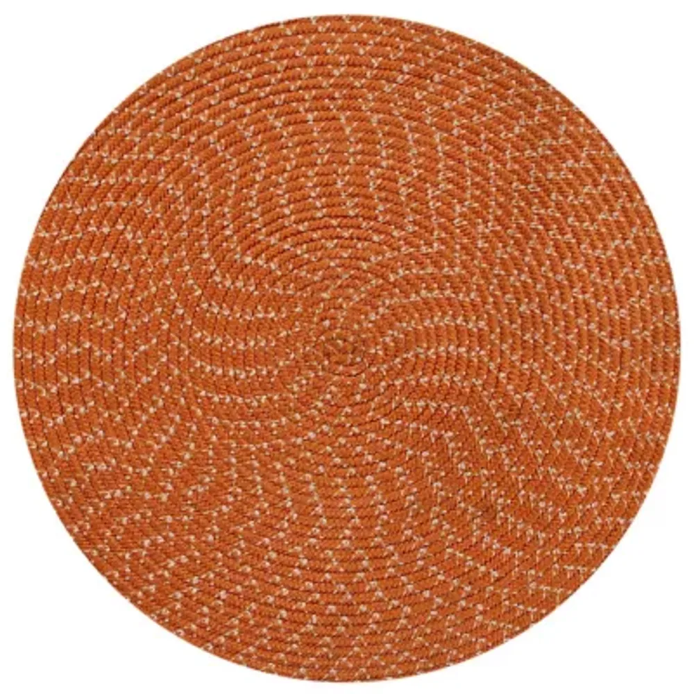 Better Trends Sunsplash Braided Reversible Indoor Outdoor Round Area Rugs