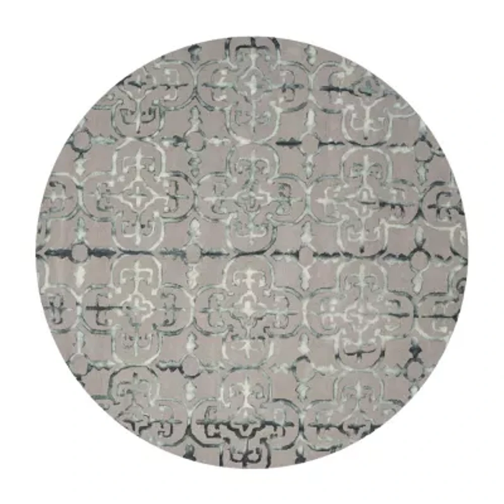 Safavieh Dip Dye Collection Danny Floral Round Area Rug