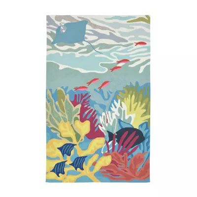 Liora Manne Ravella Ocean View Animal Hand Tufted Indoor Outdoor Rectangular Accent Rug