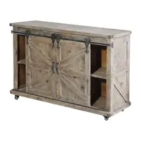 Presley Wooden 2 Door and Drawer Accent Cabinet