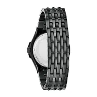 Bulova Phantom Mens Crystal Accent Black Stainless Steel Bracelet Watch 98a240