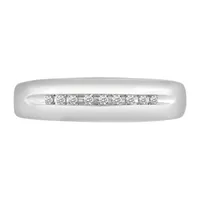 1/10 CT. T.W. Natural Diamond 10K White Gold Band