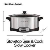 Hamilton Beach® 6 Quart Stovetop Sear And Cook Slow Cooker