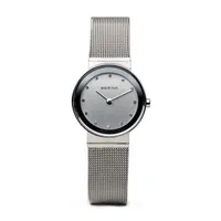 Bering Womens Silver Tone Stainless Steel Bracelet Watch