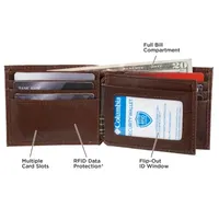Columbia Mens Extra Capacity Slim Fold Wallet