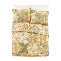Modern Heirloom Floral Patch 3-pc. Reversible Quilt Set