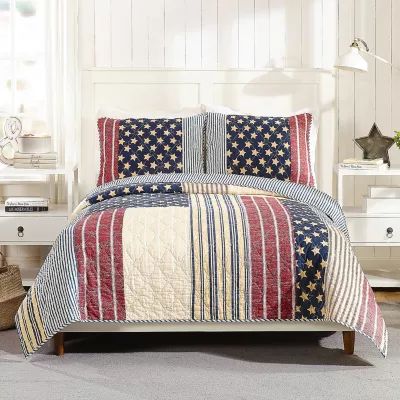 Modern Heirloom Americana 3-pc. Reversible Quilt Set