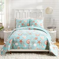 Modern Heirloom Starfish Shells 3-pc. Reversible Quilt Set