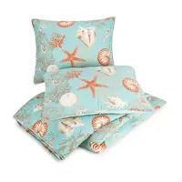 Modern Heirloom Starfish Shells 3-pc. Reversible Quilt Set