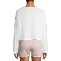 PSK Collective Womens Crew Neck Long Sleeve Crop Top
