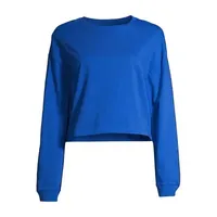 PSK Collective Womens Crew Neck Long Sleeve Crop Top