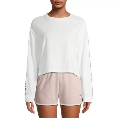 PSK Collective Womens Crew Neck Long Sleeve Crop Top