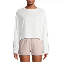 PSK Collective Womens Crew Neck Long Sleeve Crop Top