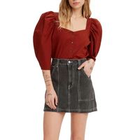 Levi's Womens Sweetheart Neck 3/4 Sleeve Blouse