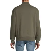 Frye and Co. Mens Mock Neck Long Sleeve Quarter-Zip Pullover