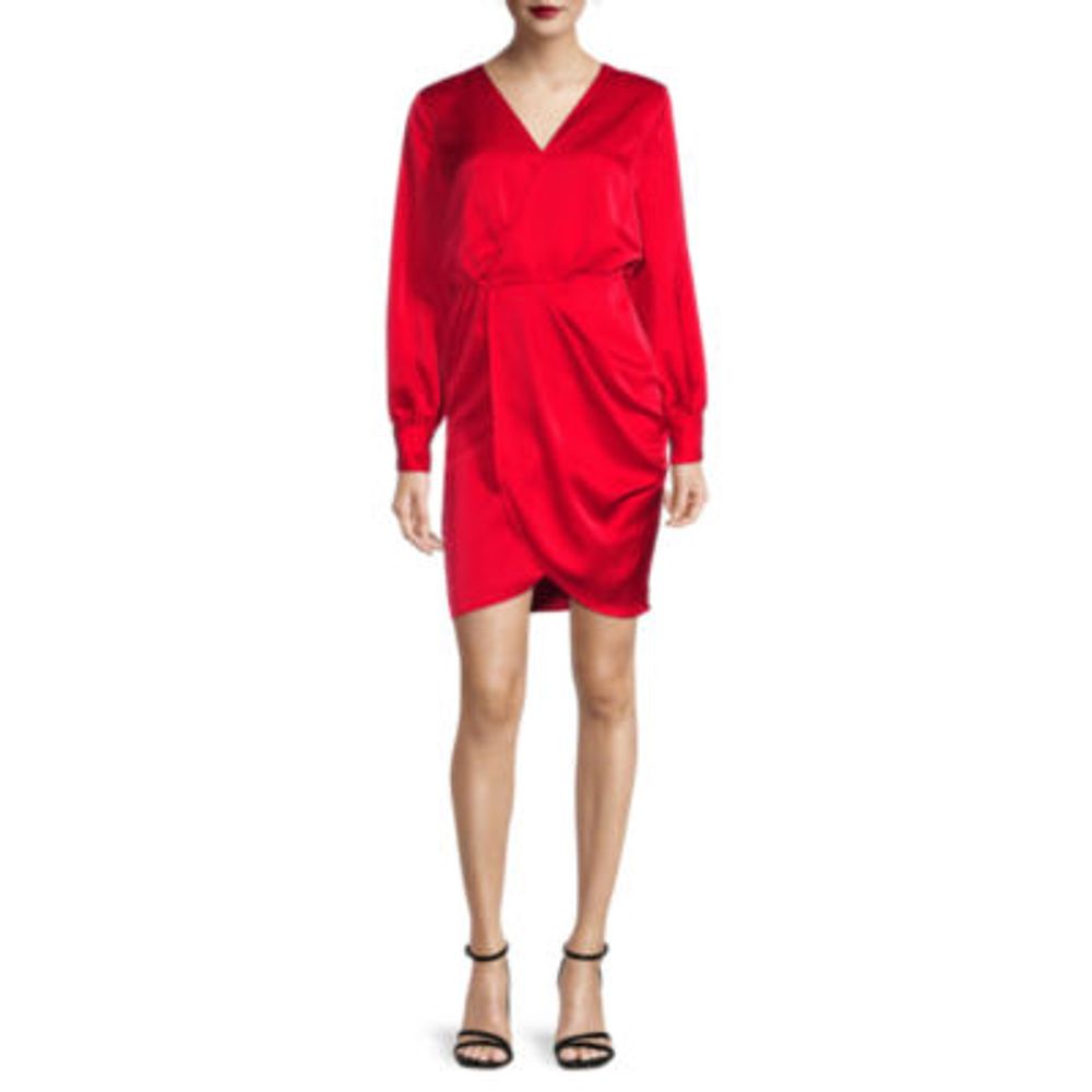 jcpenney long red dress
