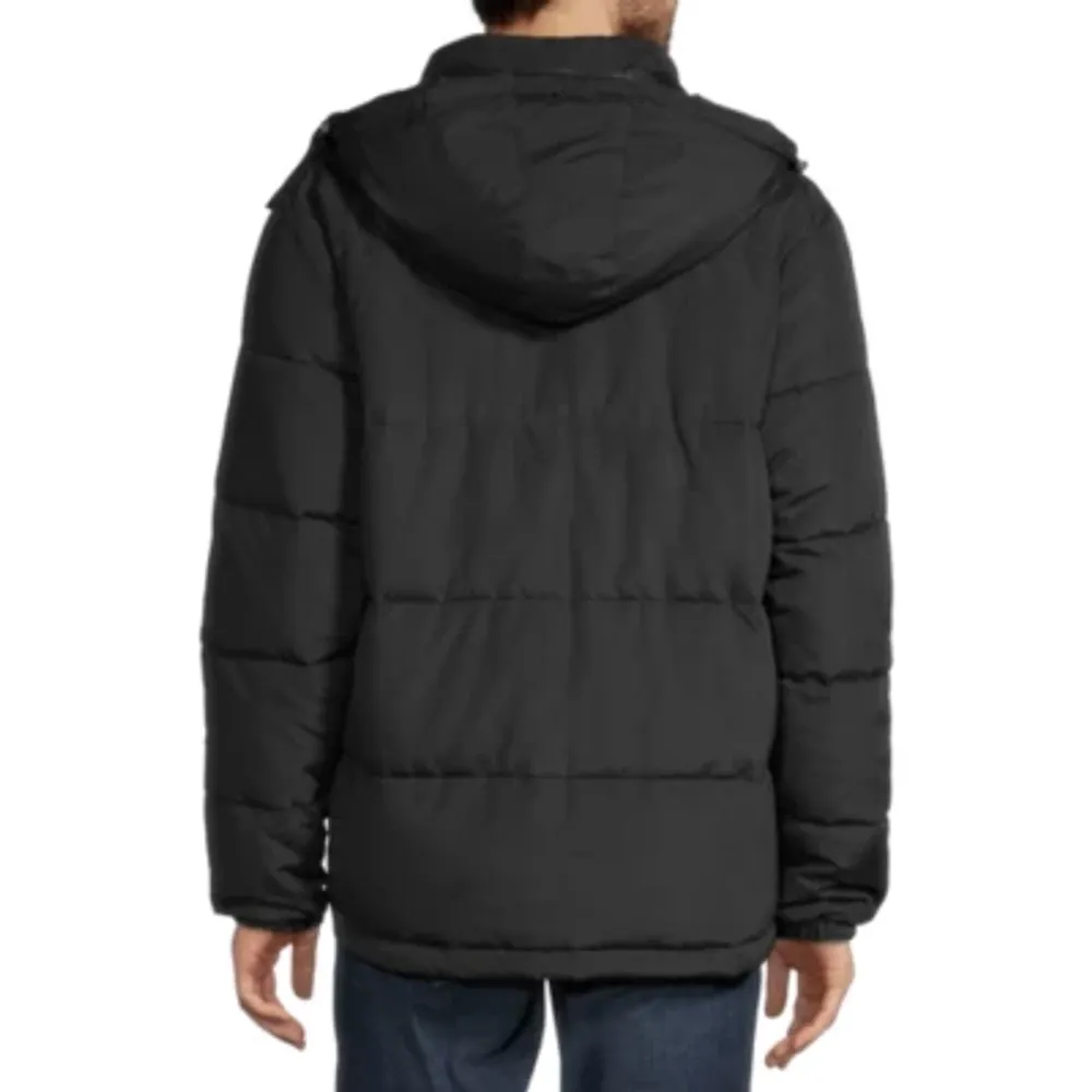 St. John's Bay Mens Hooded Midweight Puffer Jacket