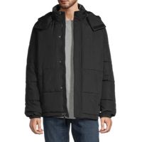 St. John's Bay Mens Hooded Midweight Puffer Jacket