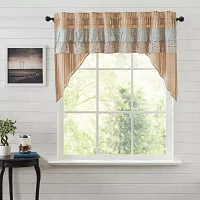 Vhc Brands Kaila Ticking Stripe Swag Rod Pocket Tailored Valance