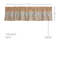 Vhc Brands Kaila Ticking Stripe Rod Pocket Tailored Valance