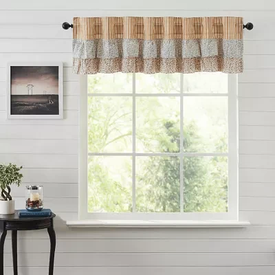 Vhc Brands Kaila Ticking Stripe Rod Pocket Tailored Valances