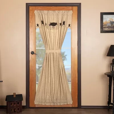 Vhc Brands Kettle Grove Light-Filtering Rod Pocket Single Door Panel Curtain