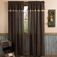 Vhc Brands Kettle Grove Block Rod Pocket Light-Filtering Set of 2 Curtain Panel