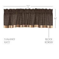 Vhc Brands Kettle Grove Patchwork Rod Pocket Tailored Valance