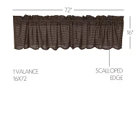 Vhc Brands Kettle Grove Plaid Rod Pocket Scallop Valance