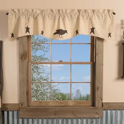 Vhc Brands Kettle Grove Crow Rod Pocket Scallop Valances