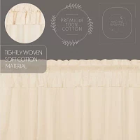 Vhc Brands Muslin Ruffled Prairie Swag Rod Pocket Tailored Valance