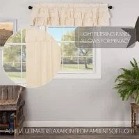 Vhc Brands Muslin Ruffled Rod Pocket Tailored Valance