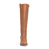 Korks Womens Harley Stacked Heel Riding Boots