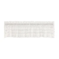 Vhc Brands Ruffle Sheer Petti Rod Pocket Tailored Valance