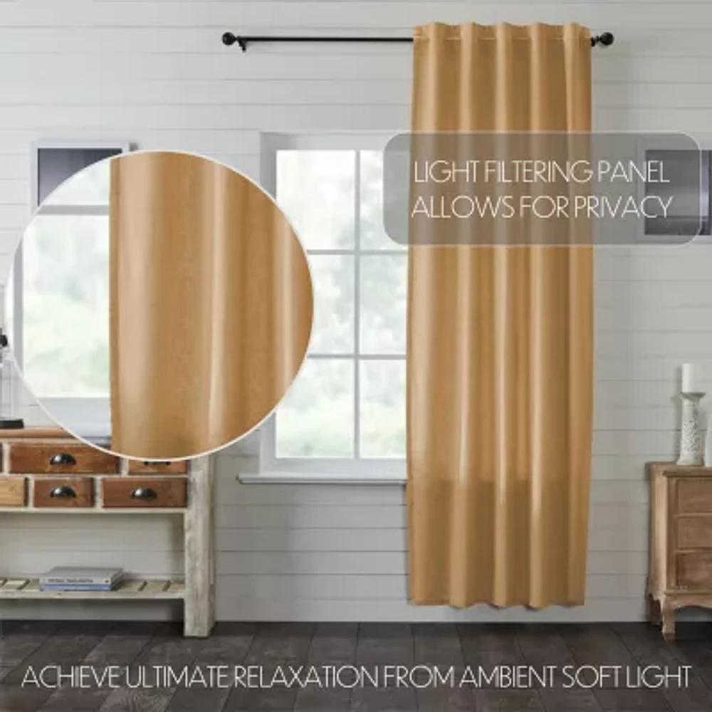 Vhc Brands Simple Life Light-Filtering Rod Pocket Single Curtain Panel