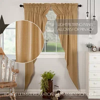 Vhc Brands Simple Life Prairie Rod Pocket Light-Filtering Set of 2 Curtain Panel
