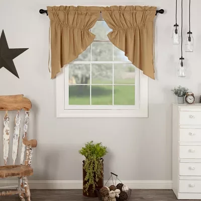 Vhc Brands Simple Life Prairie Swag Rod Pocket Tailored Valances