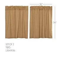 Vhc Brands Simple Life 2-pc. Rod Pocket Window Tier