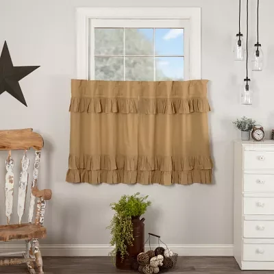 Vhc Brands Simple Life Ruffled 2-pc. Rod Pocket Window Tiers