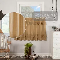 Vhc Brands Simple Life Ruffled 2-pc. Rod Pocket Window Tier