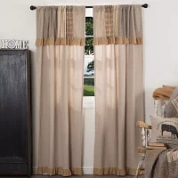 Vhc Brands Sawyer Attached Val Rod Pocket Light-Filtering Set of 2 Curtain Panel