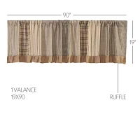 Vhc Brands Sawyer Patchwork Rod Pocket Tailored Valance