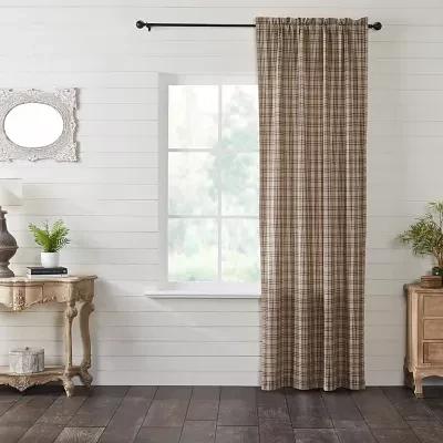 Vhc Brands Sawyer Plaid Light-Filtering Rod Pocket Single Curtain Panel