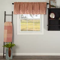 Vhc Brands Sawyer Plaid Layered Rod Pocket Tailored Valance