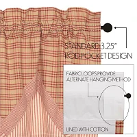 Vhc Brands Sawyer Plaid Layered Rod Pocket Tailored Valance