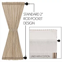 Vhc Brands Sawyer Ticking Light-Filtering Rod Pocket Single Door Panel Curtain