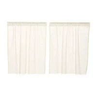 Vhc Brands Tobacco Cloth 2-pc. Rod Pocket Window Tier