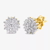 Diamond Blossom 1 CT. T.W. Natural White 10K Gold 2-pc. Jewelry Set